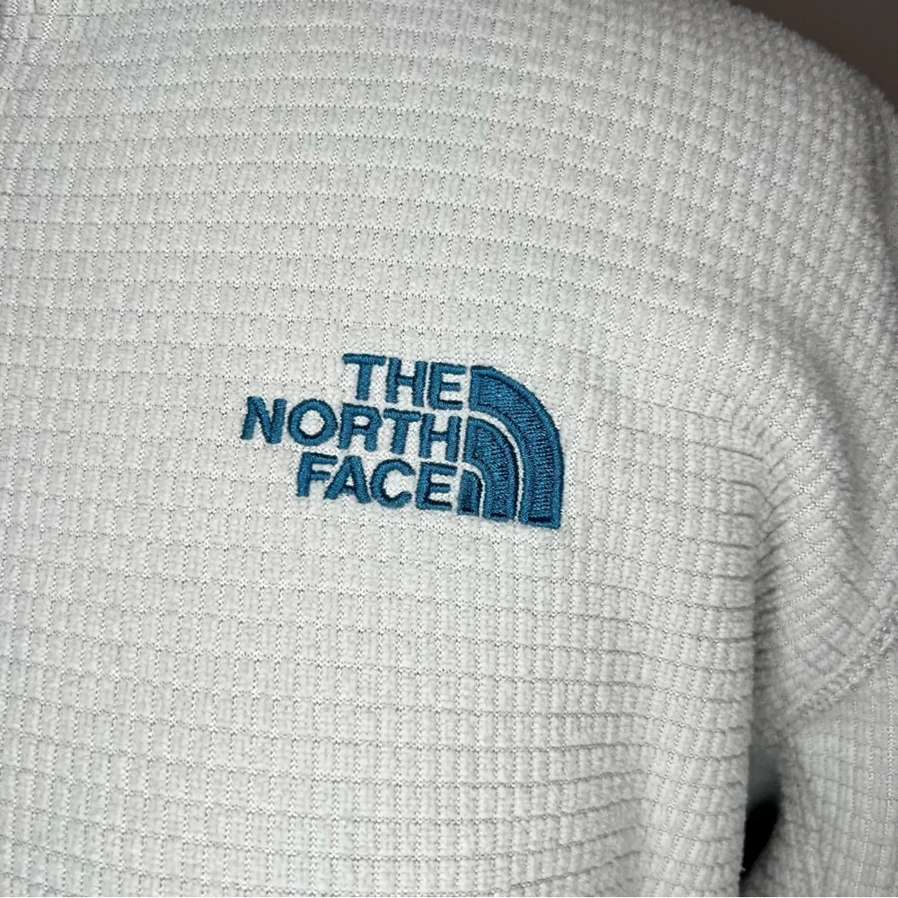 The North Face Waffle Knit Pullover Fleece 1/4 Zip Long Sleeve Mens M Gray